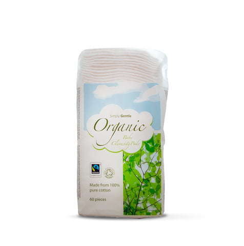 Simply Gentle Organic Rectangular Baby Cotton Pads 有機嬰兒清潔棉 (60片)