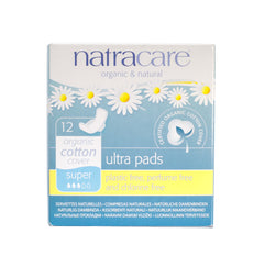 Natracare Ultra Pads (Super 12pcs) |Natracare 有機棉超薄護翼衛生巾(日用量多/夜用 12片)