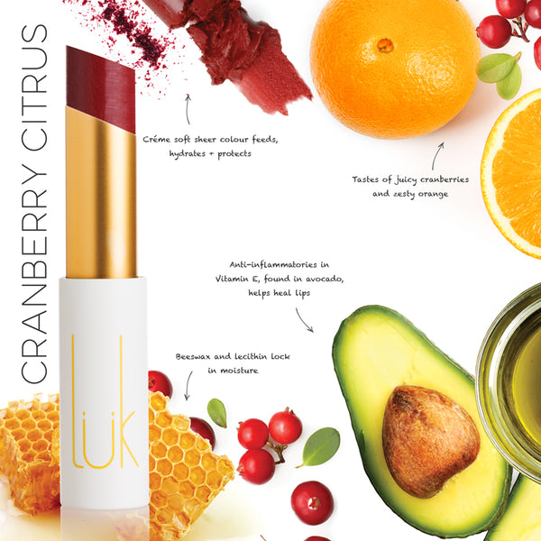 LÜK Lip Nourish - CRANBERRY CITRUS 亮麗鏽紅色(3g)