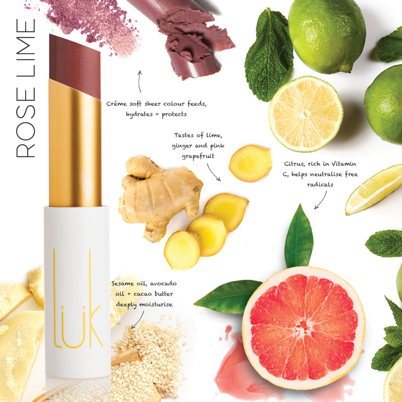 LÜK Lip Nourish - ROSE LIME 玫瑰紅色系(3g)