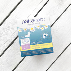 Natracare Ultra Pads (Long 10pcs) |Natracare 有機棉超薄護翼衛生巾(夜用量多 10片)