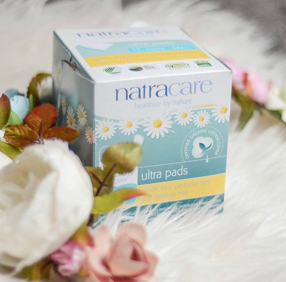 Natracare Ultra Pads (Super 12pcs) |Natracare 有機棉超薄護翼衛生巾(日用量多/夜用 12片)